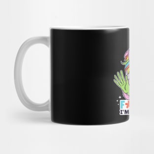 Alien Trying To Be A Unicorn Funny Cute Artwork Mug